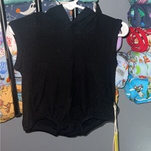 Remi and friends Black Hooded Baby Romper
